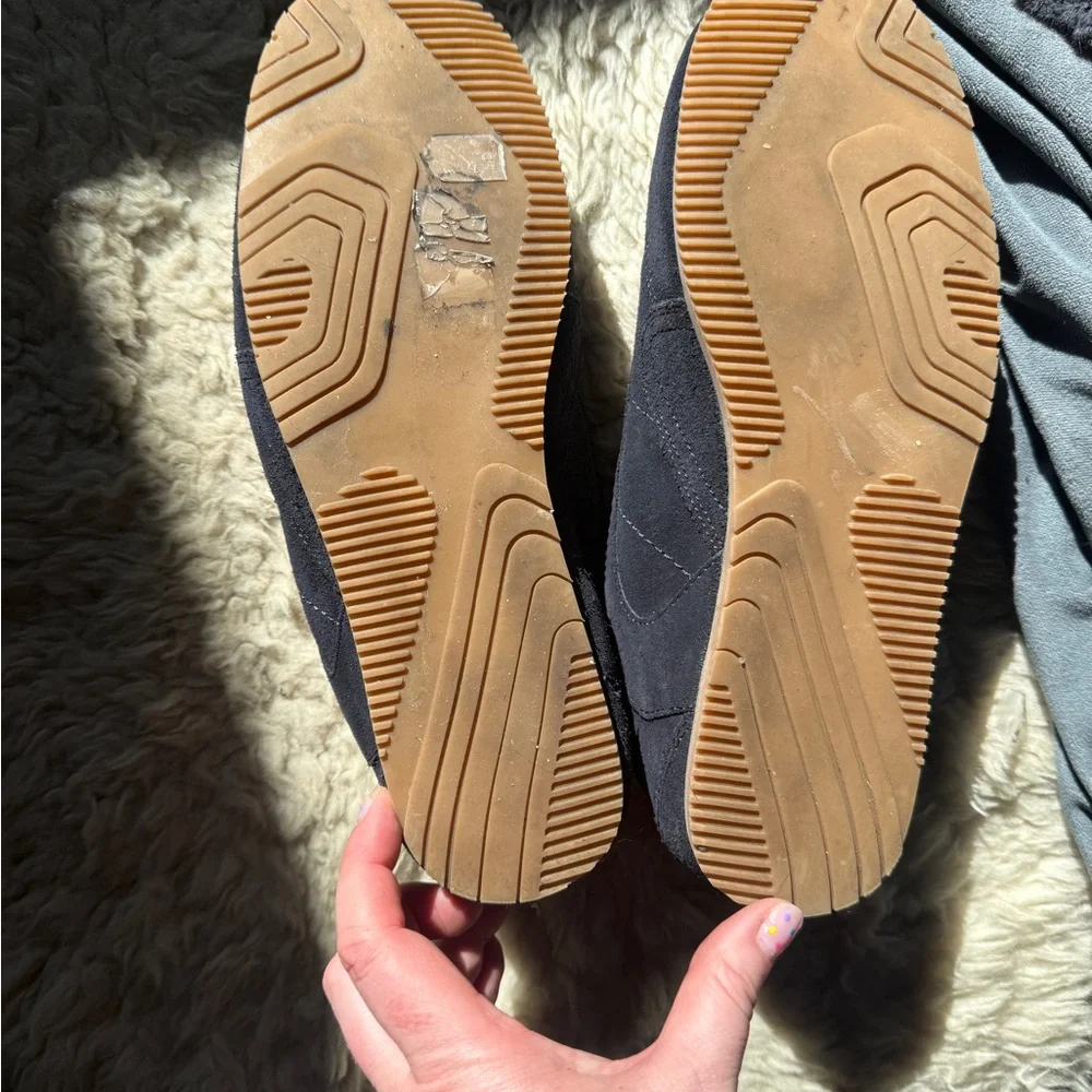 COS Navy Suede Minimal Athletic Sneakers